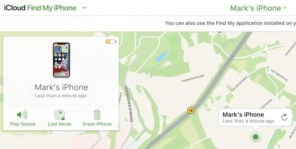 استفاده از «iCloud Find My iPhone» برای پاک‌کردن اطلاعات آیفون 