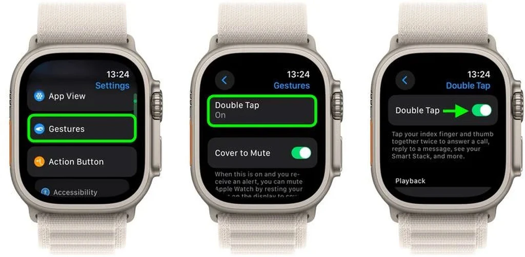 Double Tap on Apple Watch